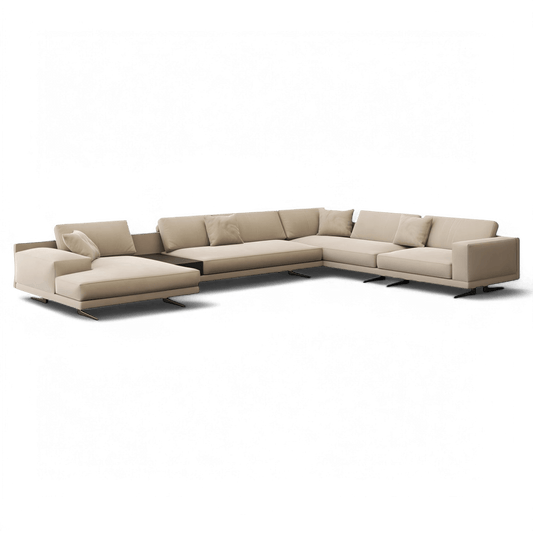 Canapé sectionnel Maestro en velours beige