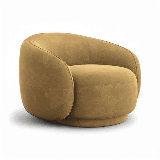 Fauteuil Nido en velours camel | Édition limitée Modani x Kobi Karp