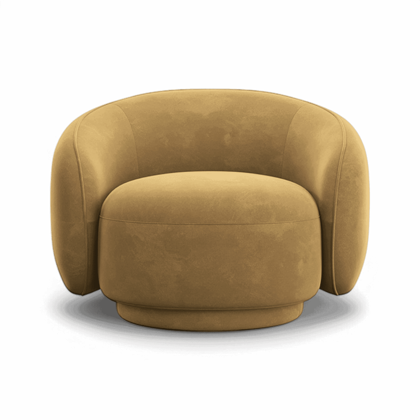 Fauteuil Nido en velours camel | Édition limitée Modani x Kobi Karp