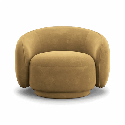 Fauteuil Nido en velours camel | Édition limitée Modani x Kobi Karp