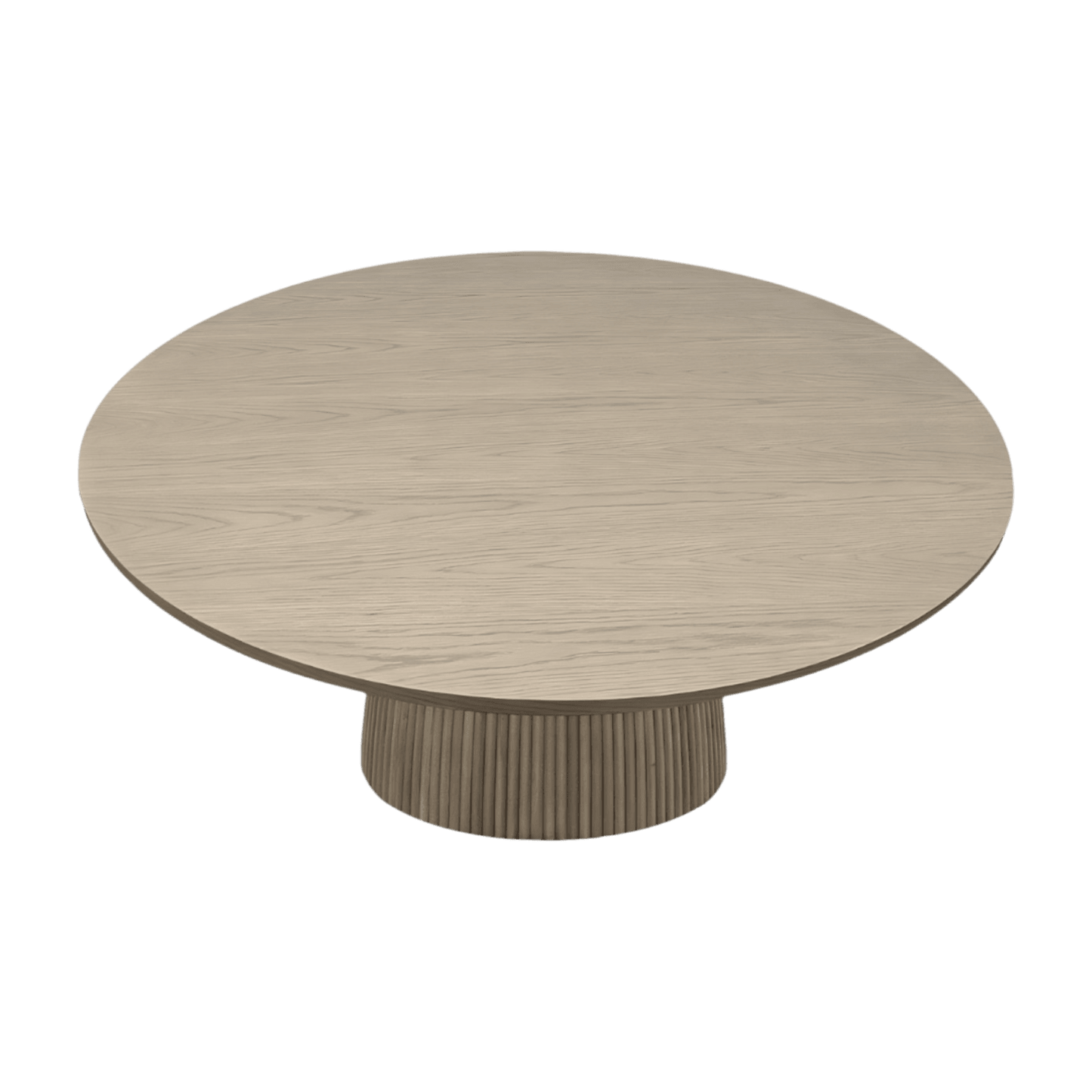 Table à manger ronde Oxford en chêne grège