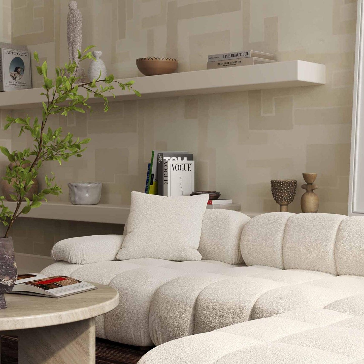 Causeuse modulaire Solace Off White