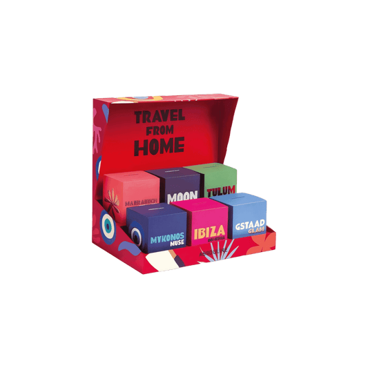 Coffret de bougies parfumées « Voyage à la maison »